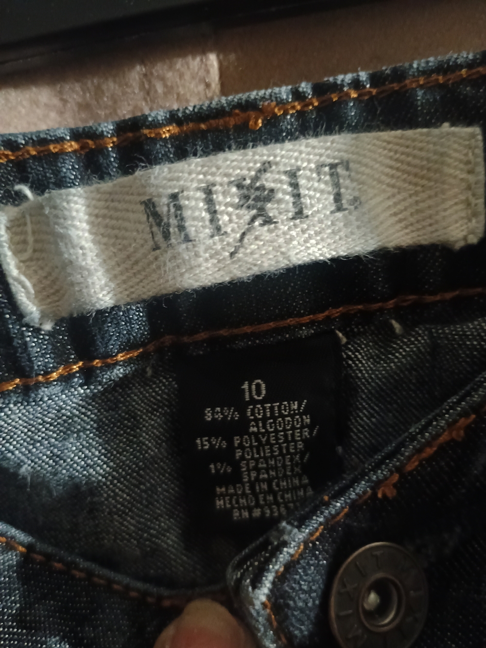Mixit Women's Dark Blue Denim Jeans - Size 10